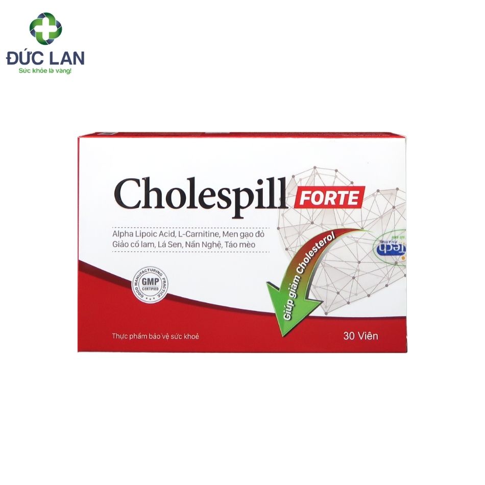 Cholespill FORTE - Hỗ trợ giảm mỡ máu. Hộp 3 vỉ x 10 viên.