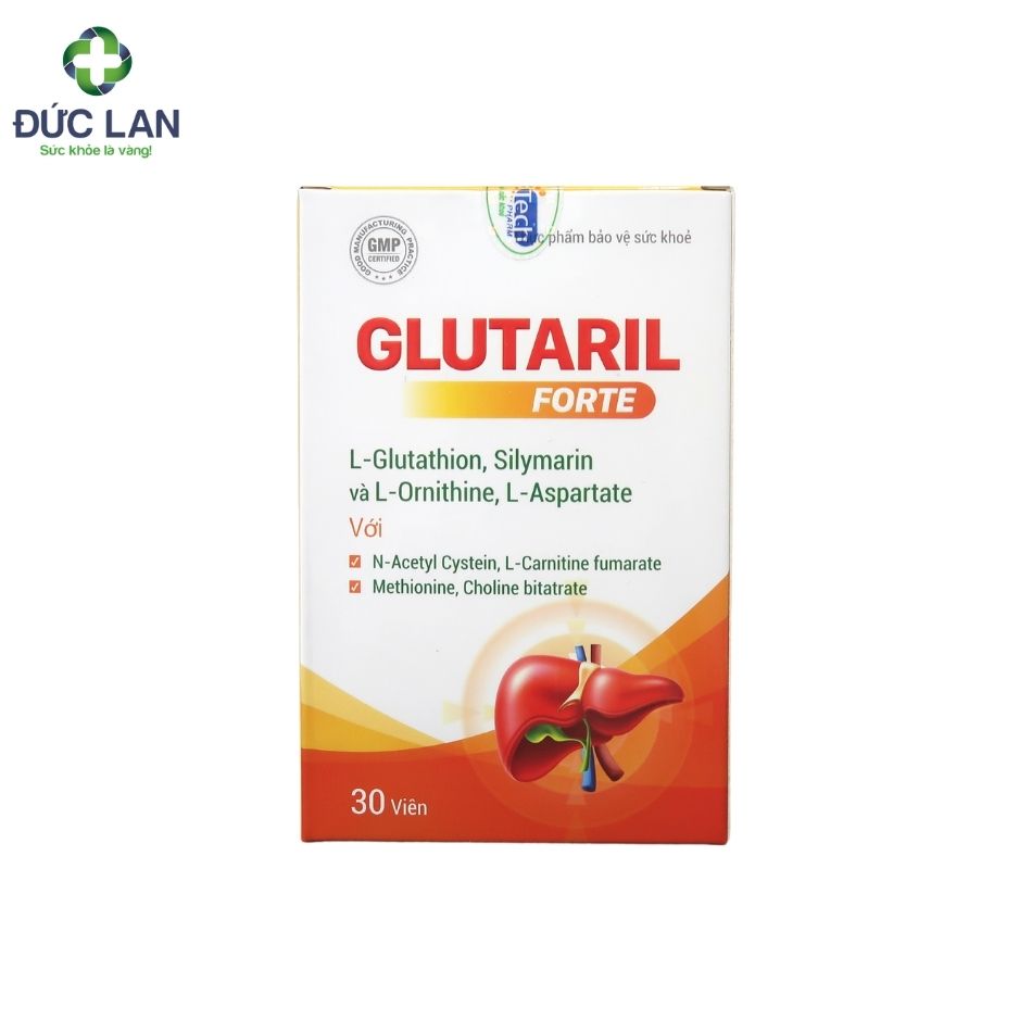 Glutaril FORTE - Hỗ trợ tăng cường chức năng gan. Lọ 30 viên.