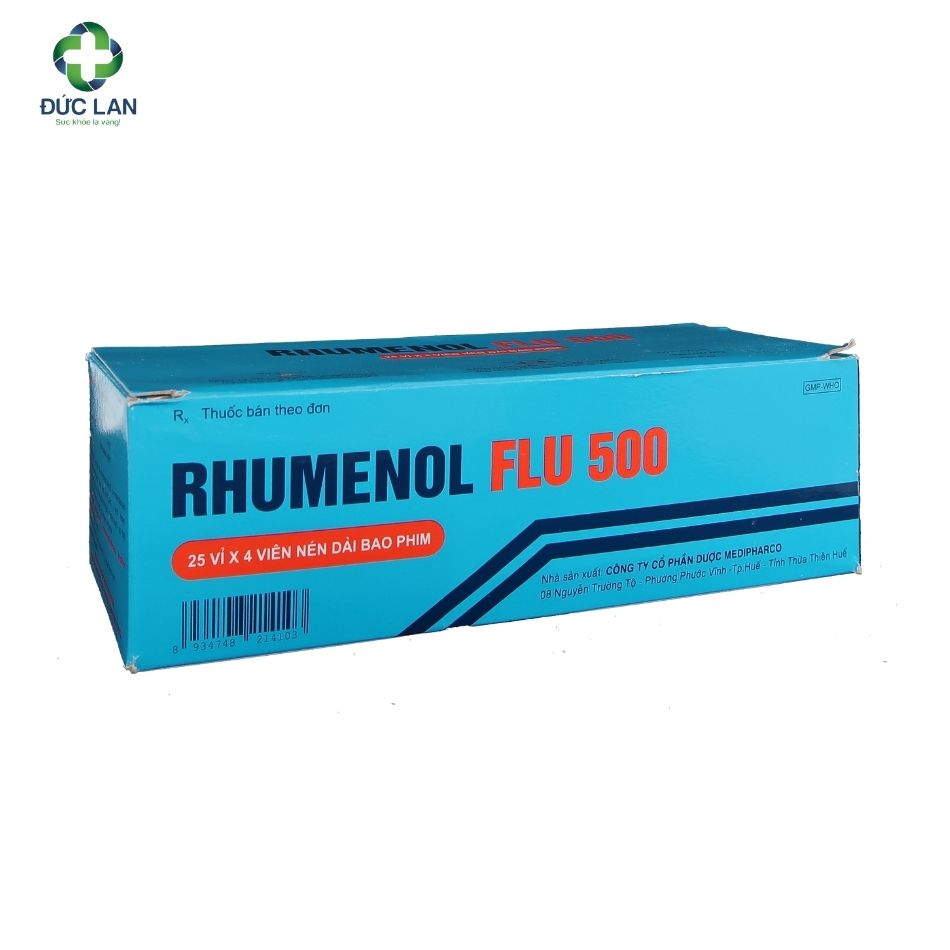 Thuốc giảm đau hạ sốt Rhumenol Flu 500.