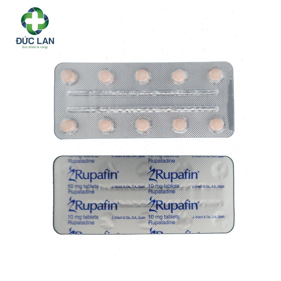 Thuốc chống dị ứng Rupafin 10mg.