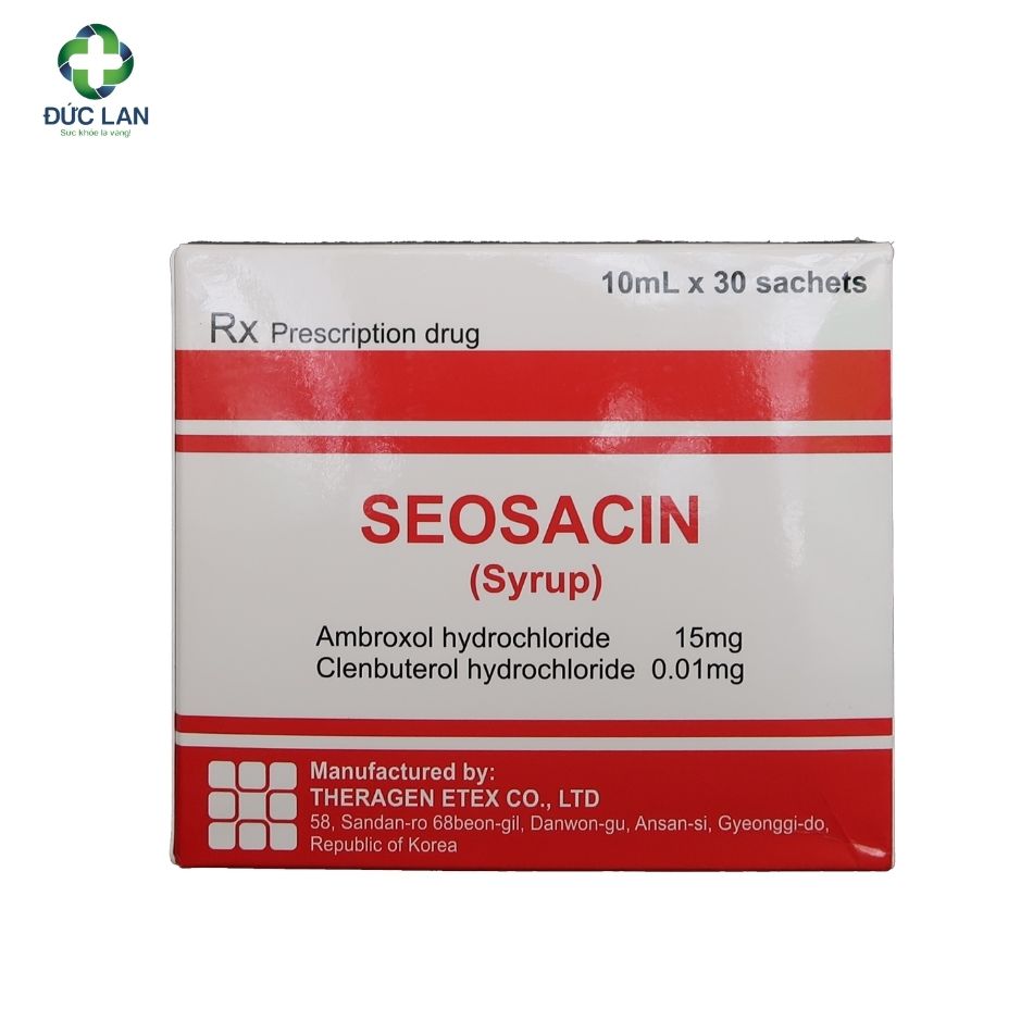Thuốc điều trị hen phế quản Seosacin . Gói 10ml.