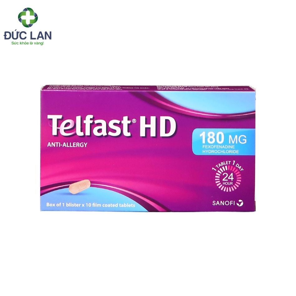 Telfast HD - Thuốc chống dị ứng. Hộp 1 vỉ 10 viên.