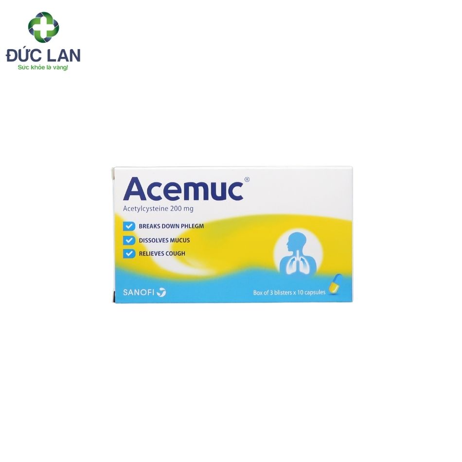 Acemuc - Acetylcystein 200mg.