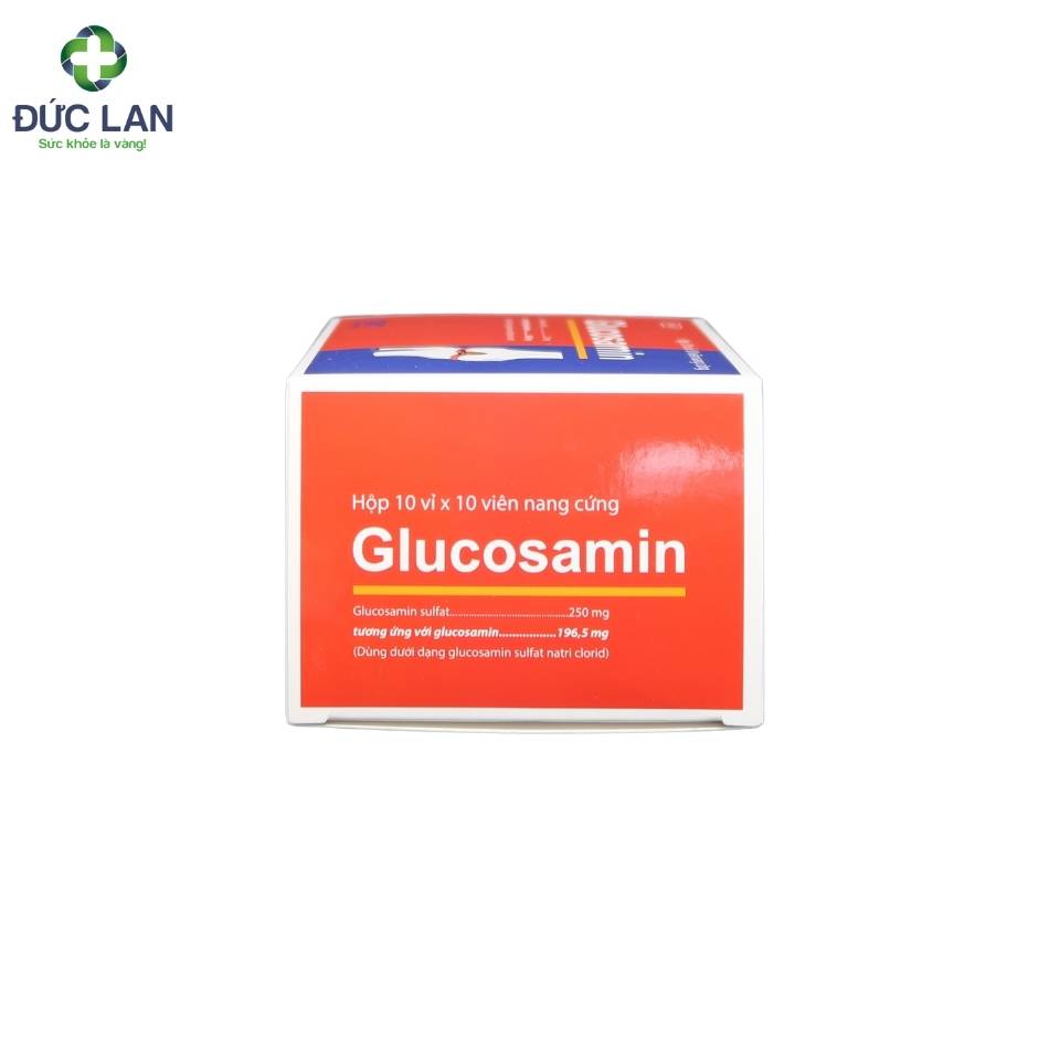 Glucosamin 250mg DHT Hộp 10 vỉ x 10 viên.