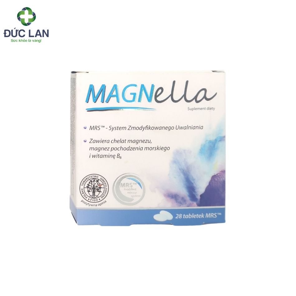 Magnella _ Bổ sung Magnesi và Vitamin B6. Hộp 2 vỉ x 14 viên.